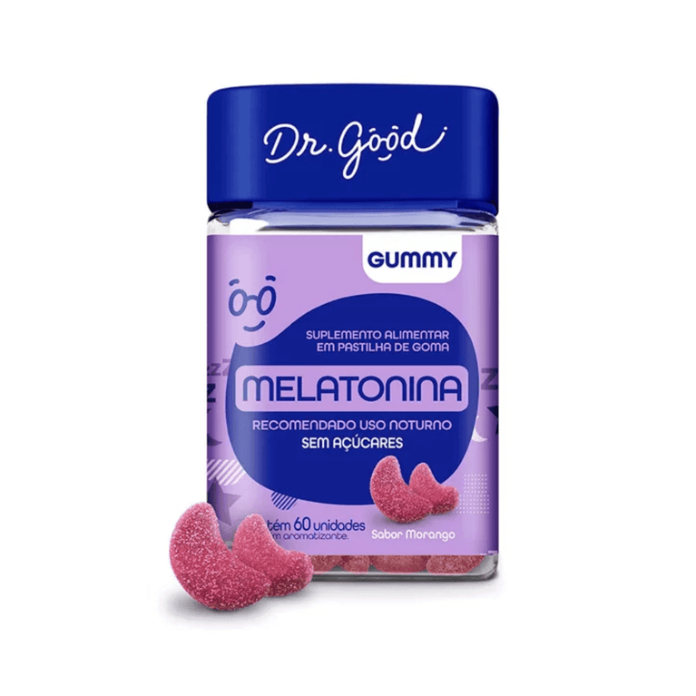 Melatonina Dr. Good 0,21mg 60 Unidades Sabor Morango - Drogaria Poupa Centro