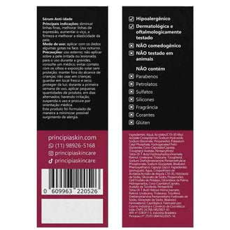 Sérum Facial Anti-Idade Retinol 0,3% + Vitamina E - Principia Skincare Rn-0,3