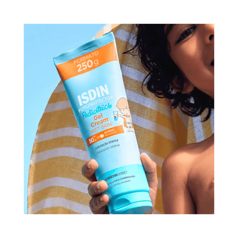 Protetor Solar Infantil Pediatrics Gel Cream FPS50 250g Isdin - Drogaria Poupa Centro