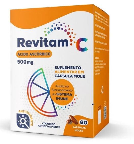 Revitam Vitamina C 500mg Com 60 Cápsulas - Drogaria Poupa Centro