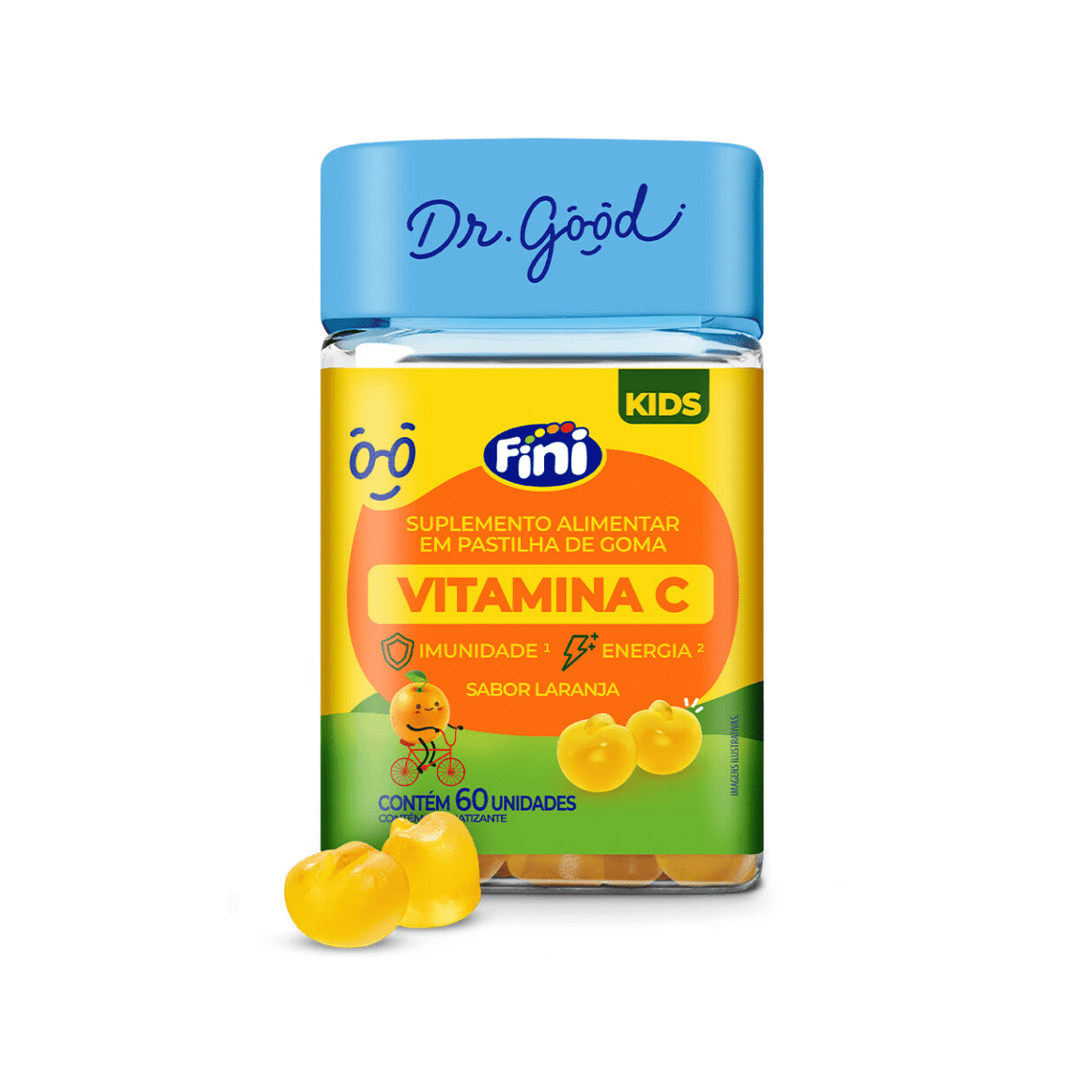 Vitamina C Kids Sabor Laranja 60 Gomas Dr. Good - Drogaria Poupa Centro